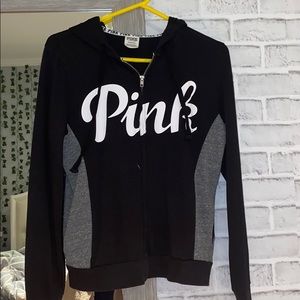 Pink zip up sweatshirt